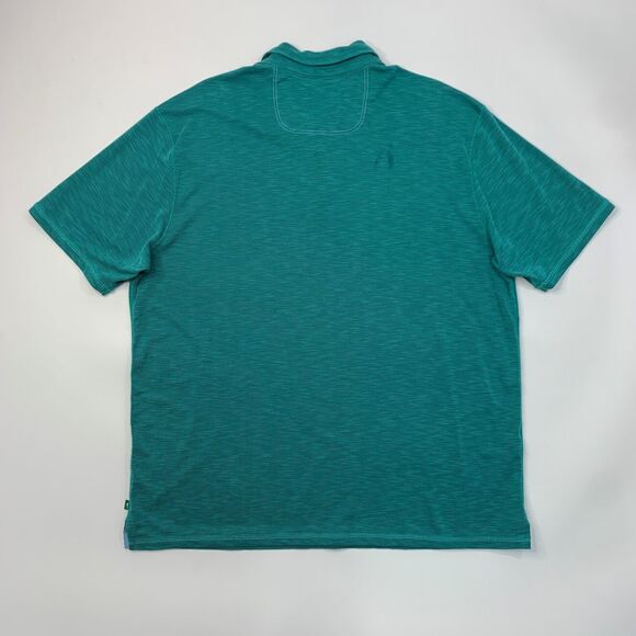 Tommy Bahama Polo Shirt Mens XL Extra Large Jade Green Space Dye Short Sleeve - Picture 8 of 11